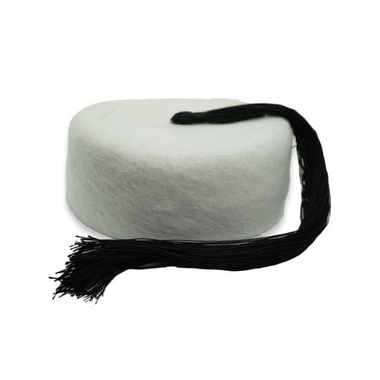 Chechia, African hat,Tunisian Chachia, White Tunisian Woolen Chechia with tassel handmade