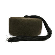 Copie de Chechia, chapeau africain, Chachia tunisienne, Chechia en laine tunisienne noire avec pompon fait à la main