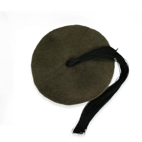 Copie de Chechia, chapeau africain, Chachia tunisienne, Chechia en laine tunisienne noire avec pompon fait à la main