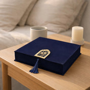Blue Islamic Quran Gift Box with Traditional Chechia