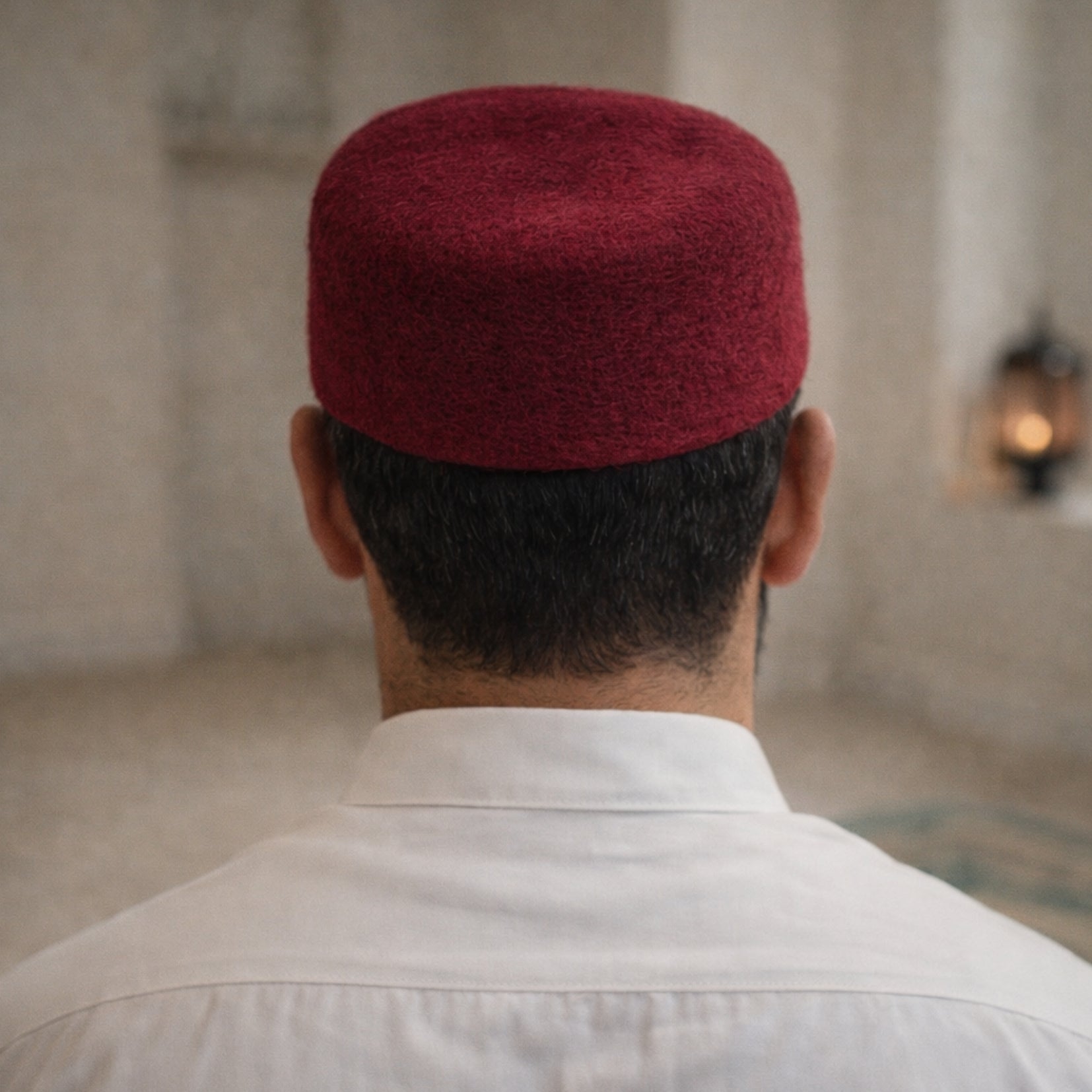 Islamic Quran Gift Box with Velvet Cover, Amber Bookmark & Traditional Chechia