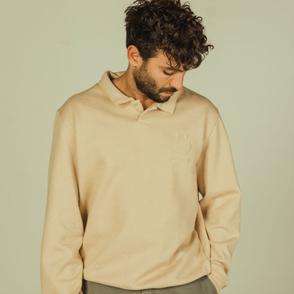 Sweat-Polo Loose fit unisexe « I’M PROUD OF YOU » avec détail en wax