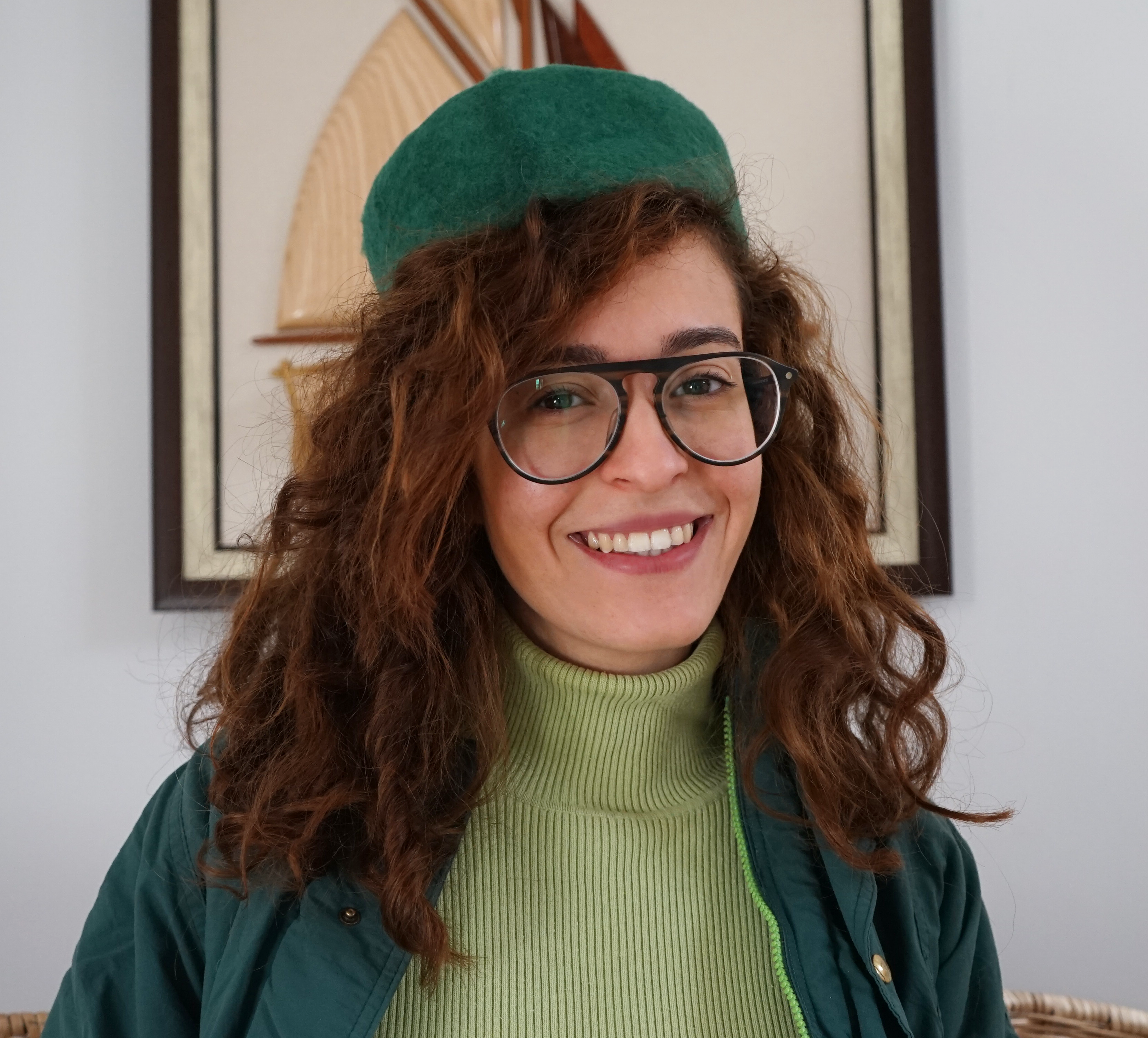 Chechia, African hat,Tunisian Chachia, Green Tunisian Woolen Chechia with tassel handmade