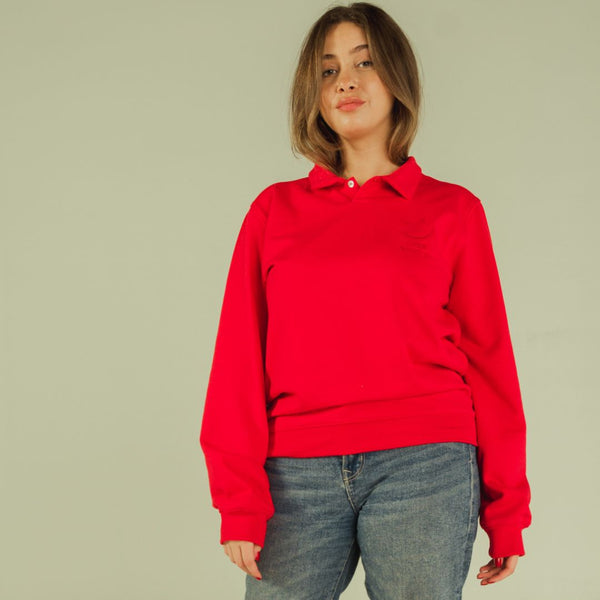 Sweat-Polo loose fit unisexe « MERCI, JE T'AIME » avec détail en wax.