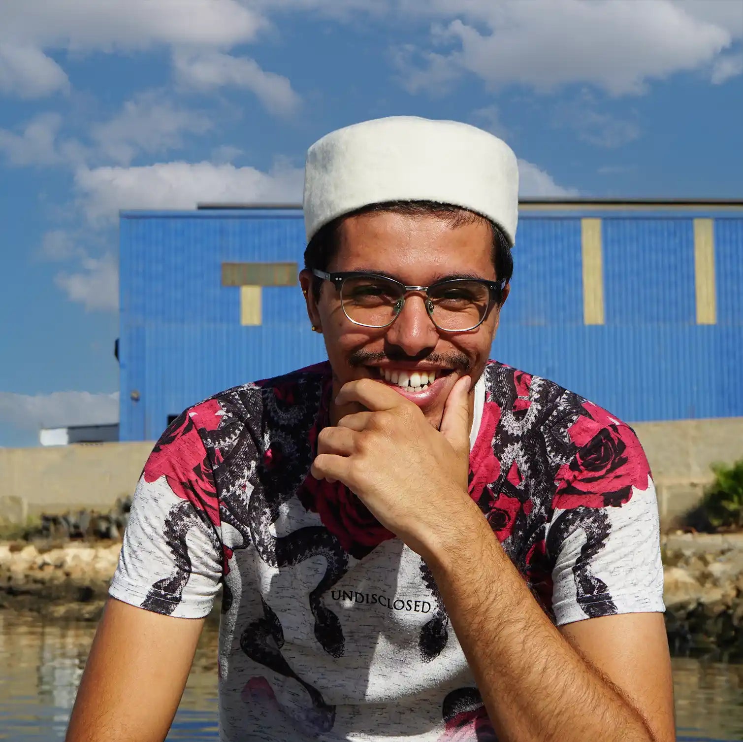 Chechia, African hat,Tunisian Chachia, White Tunisian Woolen Chechia handmade