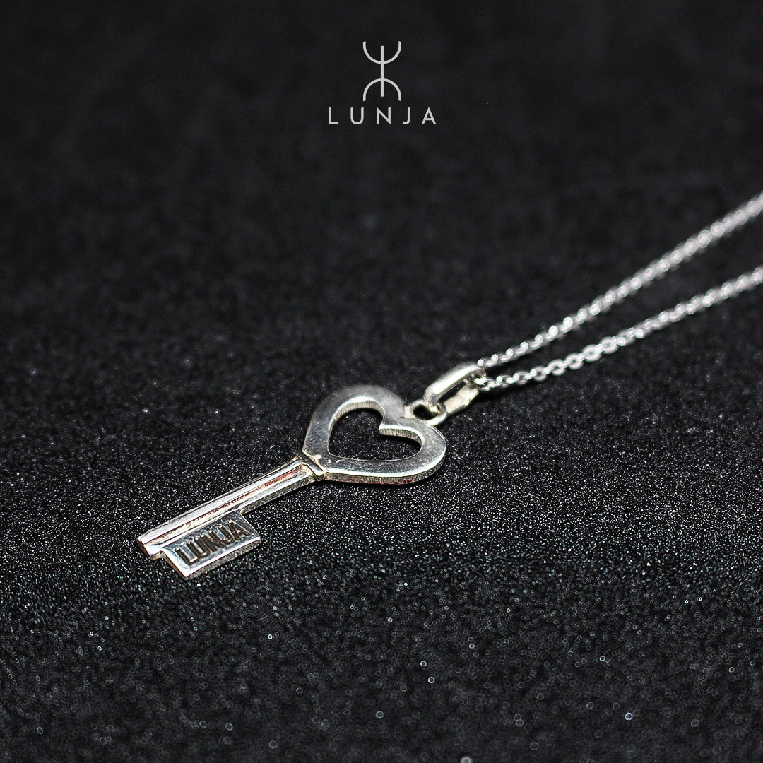 Silver Key Necklace, collier en argent pour femme