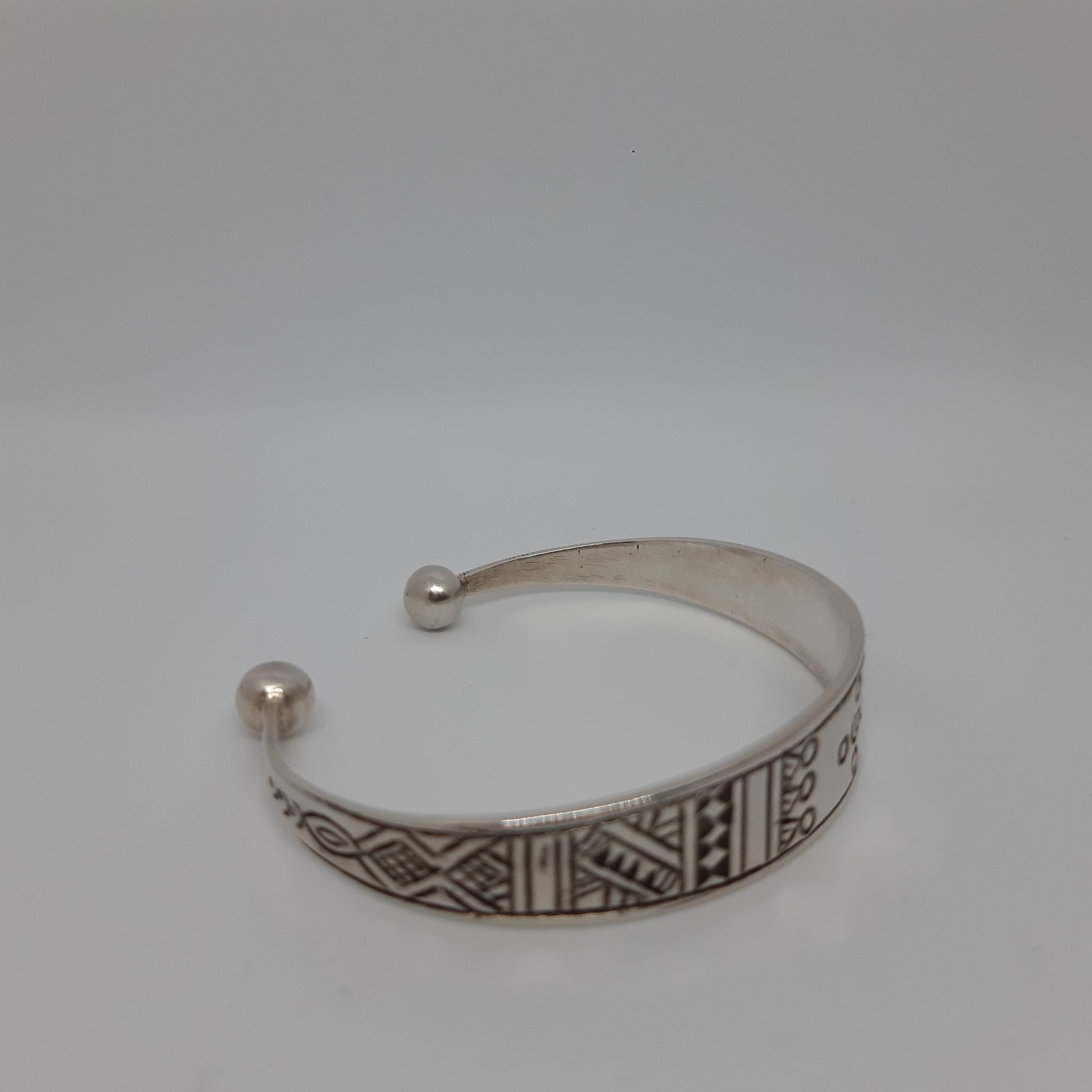 Bracelet femme touareg berbère plaqué argent