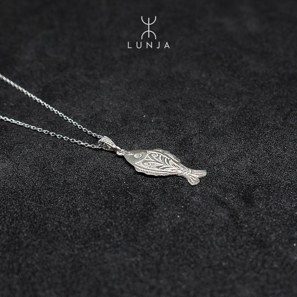 Necklace pendant fish symbol silver 925