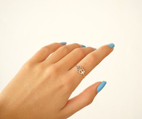 Bague Fibule en argent, bague en argent pour femme