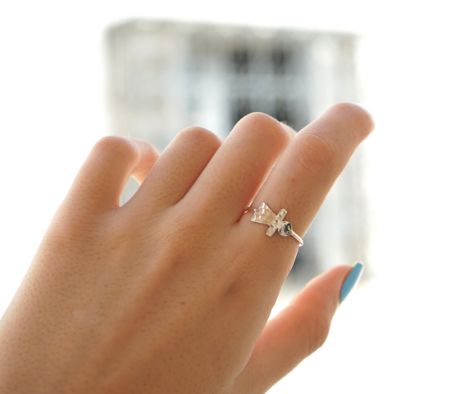 Silver Tanit ring, adjustable berber ring for women