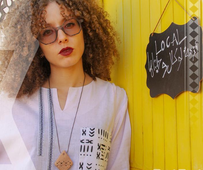 Unisex light pink berber shirt with stylized white berber pocket