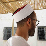 chechia amema pour la prière, chapeau azhari rouge pour homme