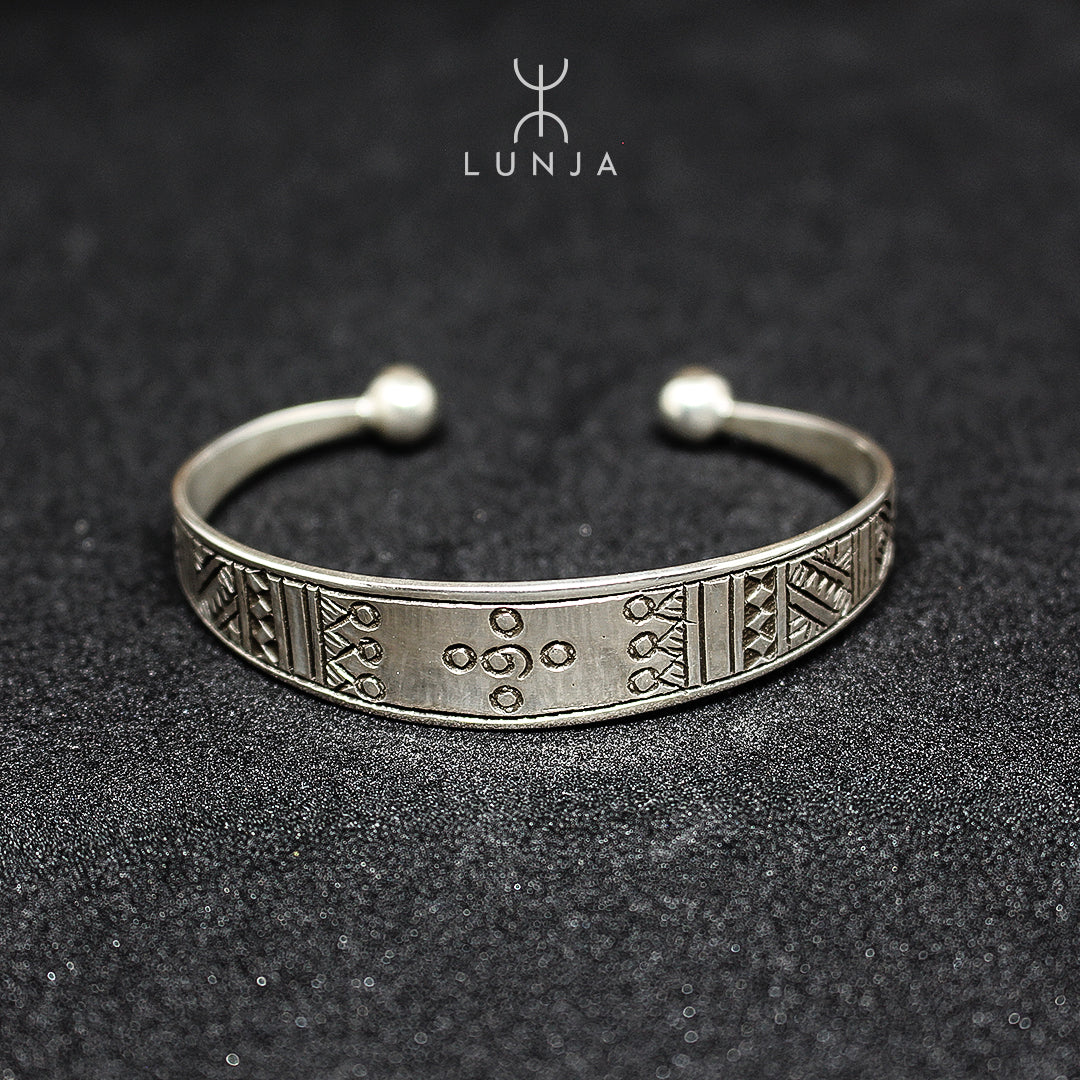 Bracelet femme touareg berbère plaqué argent