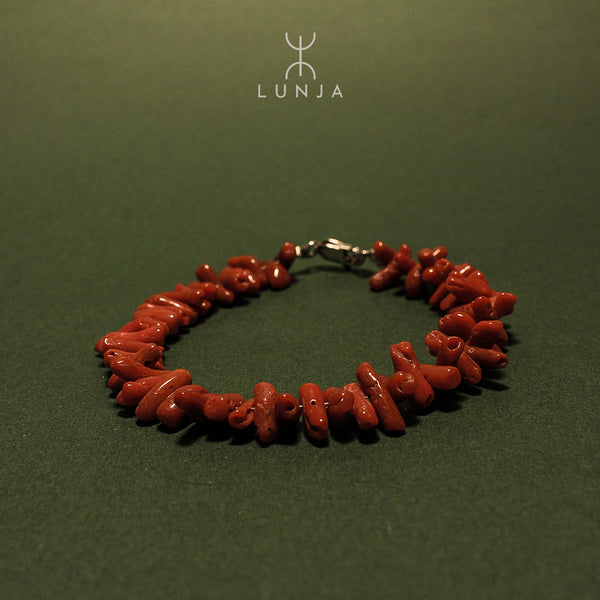 Red Coral Bracelet for woman, natural coral bracelet